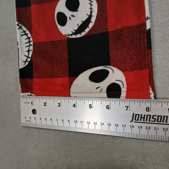 Disney Pajama Pants Men Size L Red Fleece Nightmare Before Christmas Loungewear - Picture 5 of 8